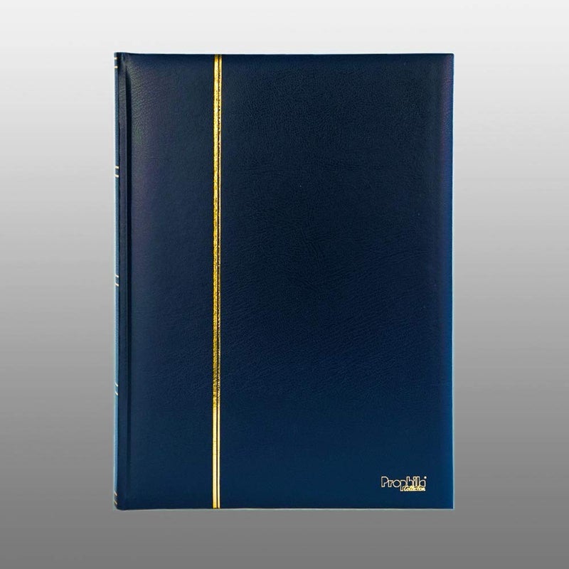 Prophila Collection Prophila stockbook Stamp Album (New) 60 White Sides, Padded Blue Cover - Image 2
